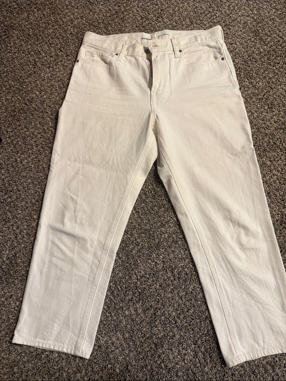 Old Navy Women's White Relaxed Jeans